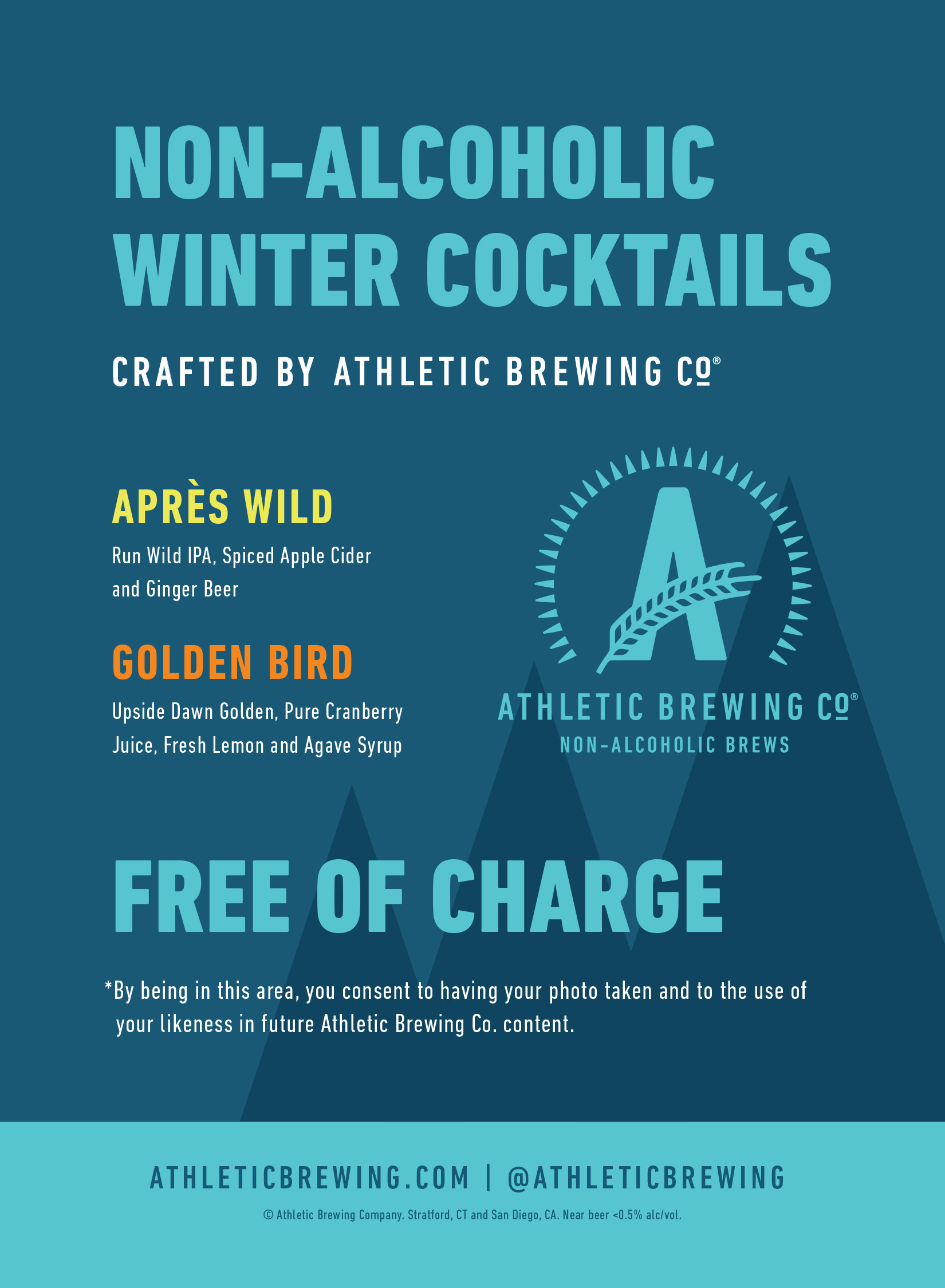 Athletic Brewing Co tasting menu